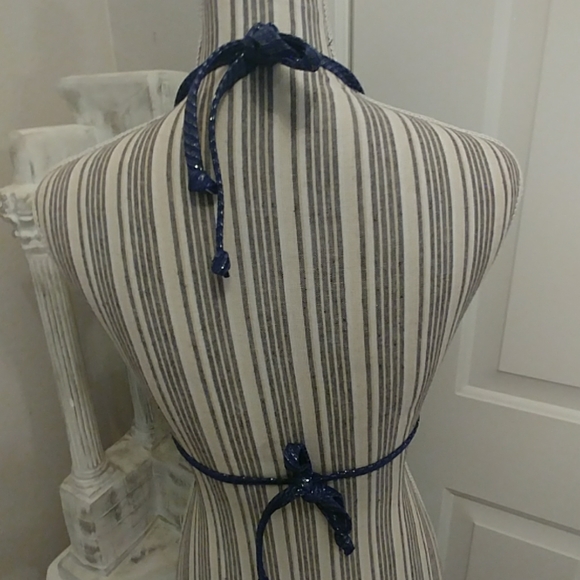 PINK Victoria's Secret Sparkly Blue Bikini ๐ Top - Picture 4 of 8